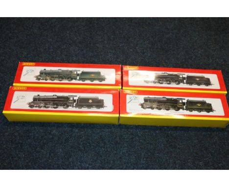 Hornby OO gauge model railway Super Detail locomotives including: R2322 4-6-0 Class 5MT tender locomotive 44668 BR black; R23
