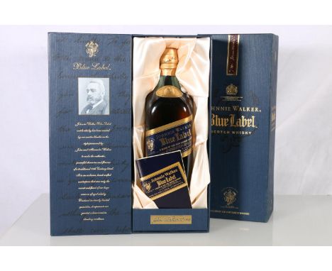 JOHNNIE WALKER blue label blended Scotch whisky, bottle number LB004350JW, 70cl 40% abv, boxed 