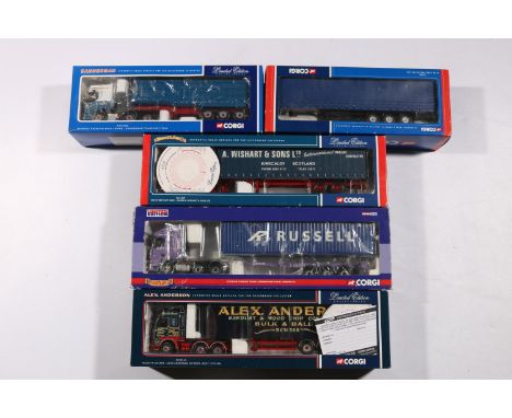 Corgi 1:50 scale diecast model vehicles models including: CC12414 Volvo FH Bulker Alex Anderson Bo'Ness West Lothian; CC13234