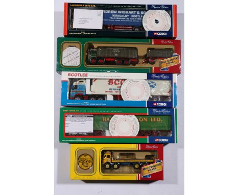 Corgi 1:50 scale diecast model vehicles models including: CC12418 Volvo FH12 Globetrotter Curtainside Harry Lawson Ltd; CC124