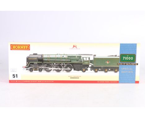 Hornby DCC Ready OO gauge model railway R3191 4-6-2 Standard Class 8P Duke of Gloucester tender locomotive 71000 BR green, sp