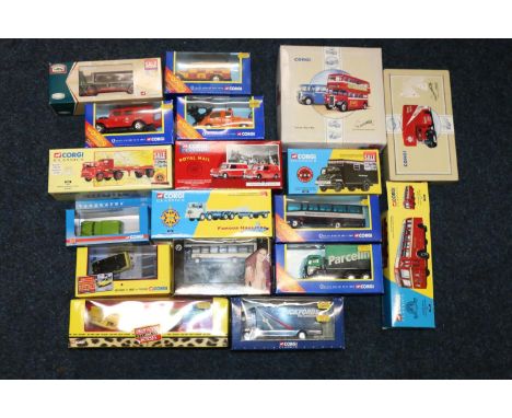 Corgi 1:50 scale diecast model vehicles models including: 11301 Russell of Bathgate; 34801 Western Welsh; 30307 Police Mobile