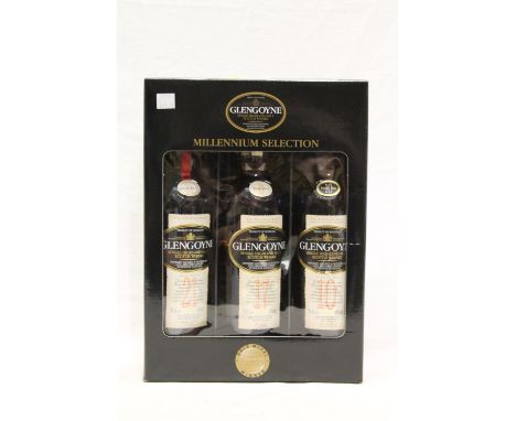 GLENGOYNE Millennium Selection Highland single malt Scotch whisky gift set containing GLENGOYNE 10 year old 40%, GLENGOYNE 17