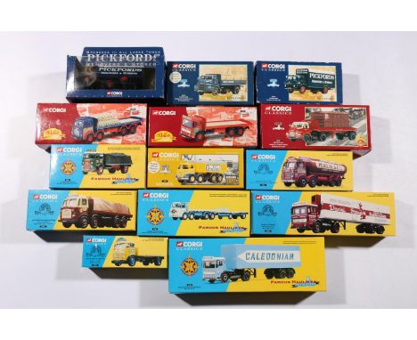 Corgi 1:50 scale diecast model vehicles models including: 21302 Road Services Caledonian AEC Box Trailer; 11301 Russell of Ba
