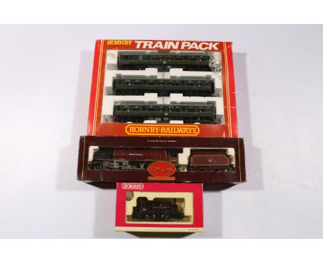 Hornby OO gauge model railways including: R369 3-car diesel multiple unit Class 110 train pack; R2023 4-6-2 Duchess of Glouce