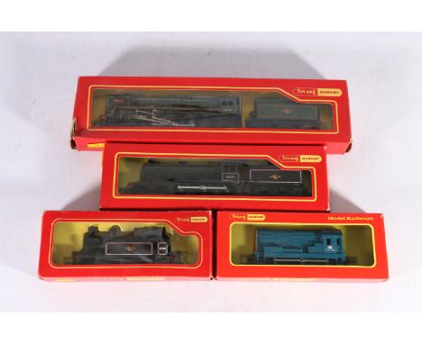 Triang Hornby OO gauge model railways locomotives including: R52S 0-6-0 Class 3F tank locomotive 47606 BR black; R150S 4-6-0 