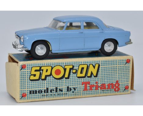 Tri-ang Spot-On diecast model&nbsp;Rover 3 Litre with blue body and cream interior, in original box with leaflet.&nbsp;