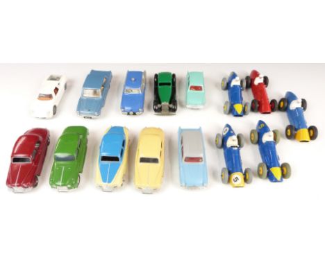 Fifteen mainly Dinky Toys, Tri-ang Spot-On and Corgi Toys diecast model cars including Ferrari 234, Ford Anglia 155, Rover 75