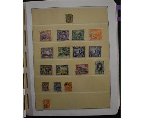 A collection of mint and used stamps from Cyprus in a green Lighthouse with album with sleeve, from KGV to 1990's including b