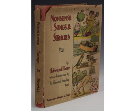 Edward Lear Nonsense Songs and Stories with Additional Songs and Introduction by Sir E. Strachey published Warne (post 1919) 