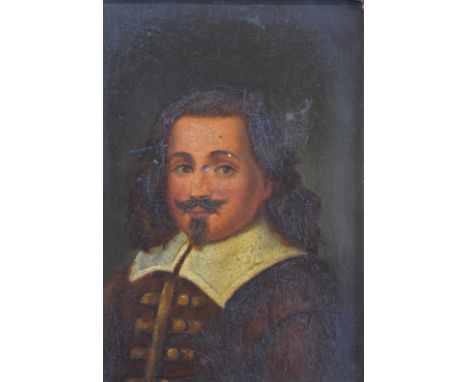 17thC oil on panel, portrait of Jan Both (1610-1652), titled and dated verso Jan Both Munich 1650, possibly a self portrait, 