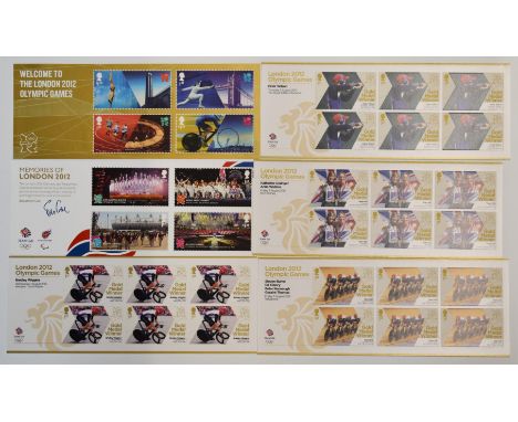 London 2012 Olympic Team GB Olympic and Paralympics gold medal winners, all in miniature sheets in special presentation folde