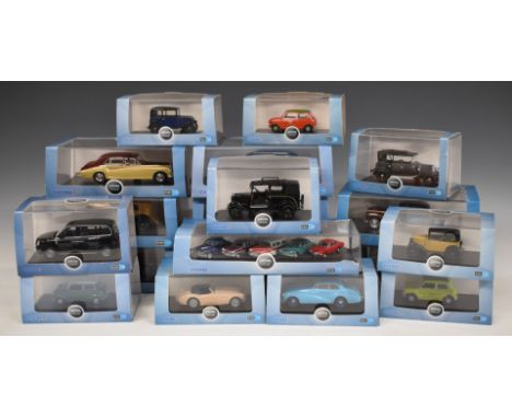 Nineteen Oxford Automobile Company 1:43 scale diecast model vehicles, all in original display boxes.&nbsp;