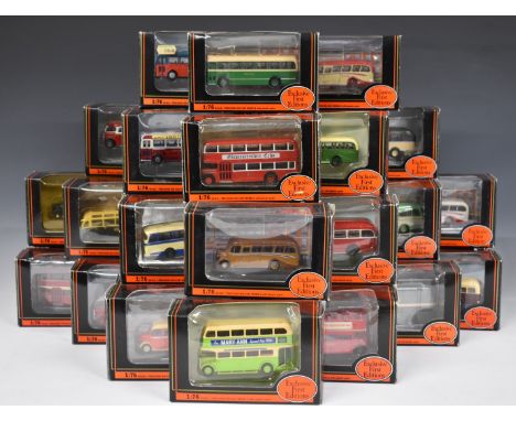 Twenty-nine Exclusive First Editions (EFE) diecast model buses and coaches, all in original display boxes.&nbsp;