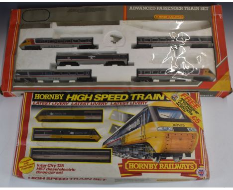 Two Hornby 00 gauge model railway train sets HST Inter City 125 R556 and Advanced Passenger R543, both in original boxes.&nbs