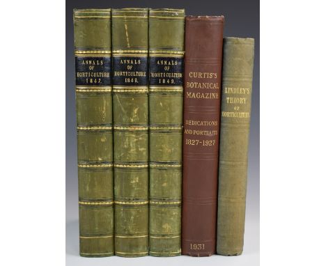 The Annals of Horticulture and Year-Book of Information on Practical Gardening for 1847-1849 in 3 volumes, published Houlston