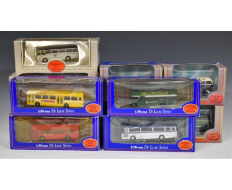 Seventeen Exclusive First Editions (EFE) diecast model buses and coaches, all in original display boxes.&nbsp;