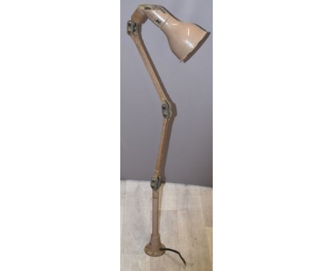 Large industrial Anglepoise style lamp marked Mek-Elek