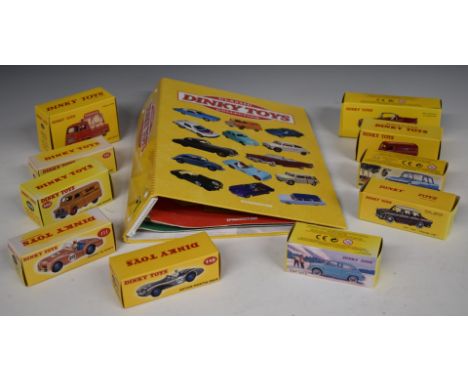 Ten The Classic Dinky Toys Collection diecast model vehicles including Aston Martin DB3 Sports 110, Triumph TR2 Sports 111, C