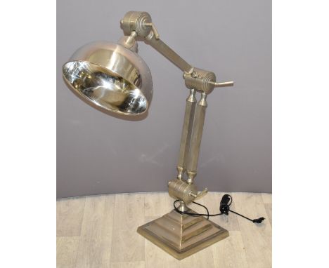 Industrial style oversized novelty Anglepoise desk lamp, W255 x D25.5 x maximum H100cm