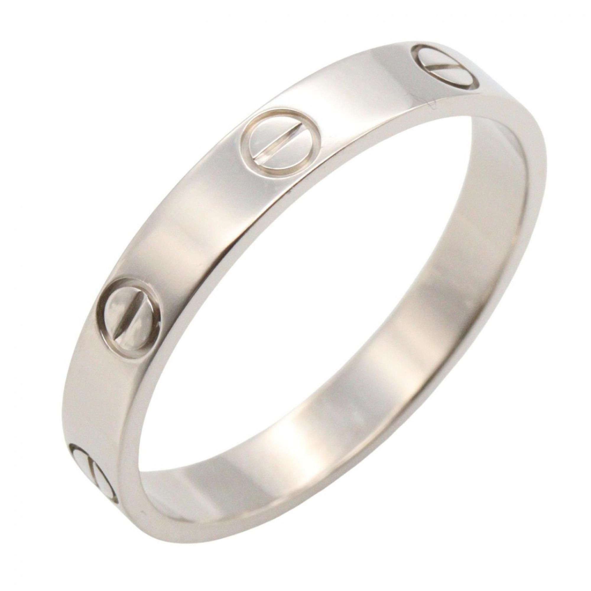 Cartier Mini Love Ring, 18K White Gold, Silver, for Men and Women, B4085100