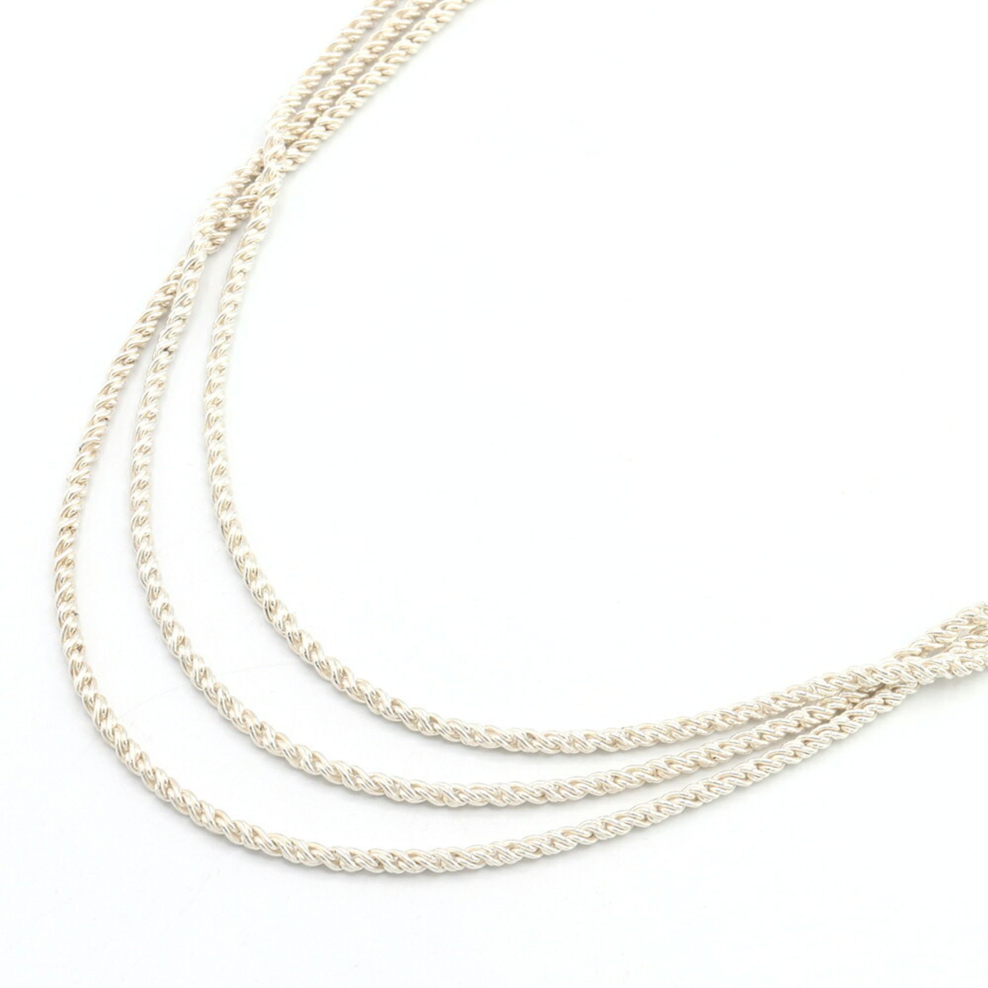 Tiffany & Co. Triple Twist Rope Necklace in Sterling Silver (925) with 3-Strand Rope, Old Women's, S
