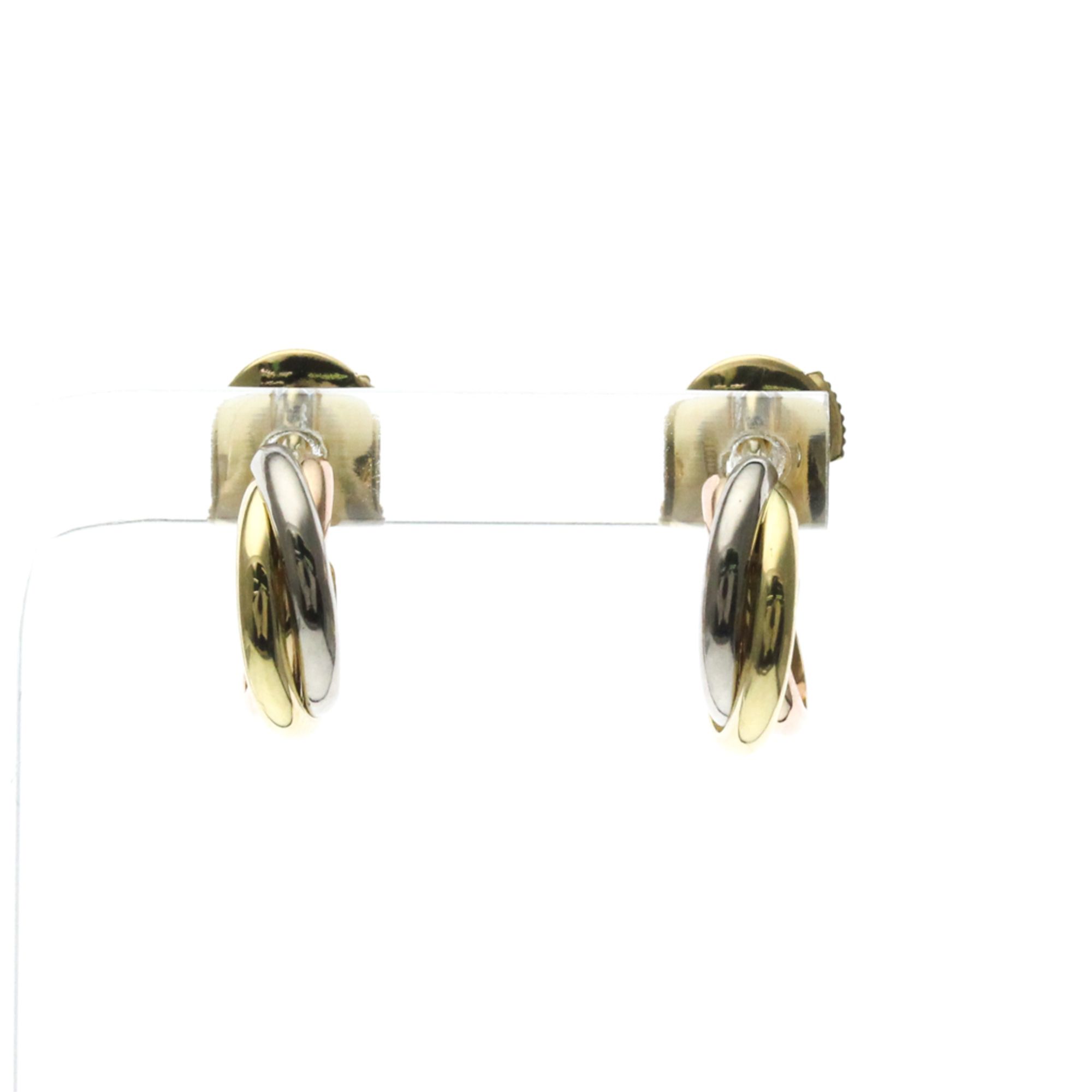Cartier Trinity Piercing No Stone Yellow Gold (18K),Pink Gold (18K),White Gold (18K) Half Hoop Earri