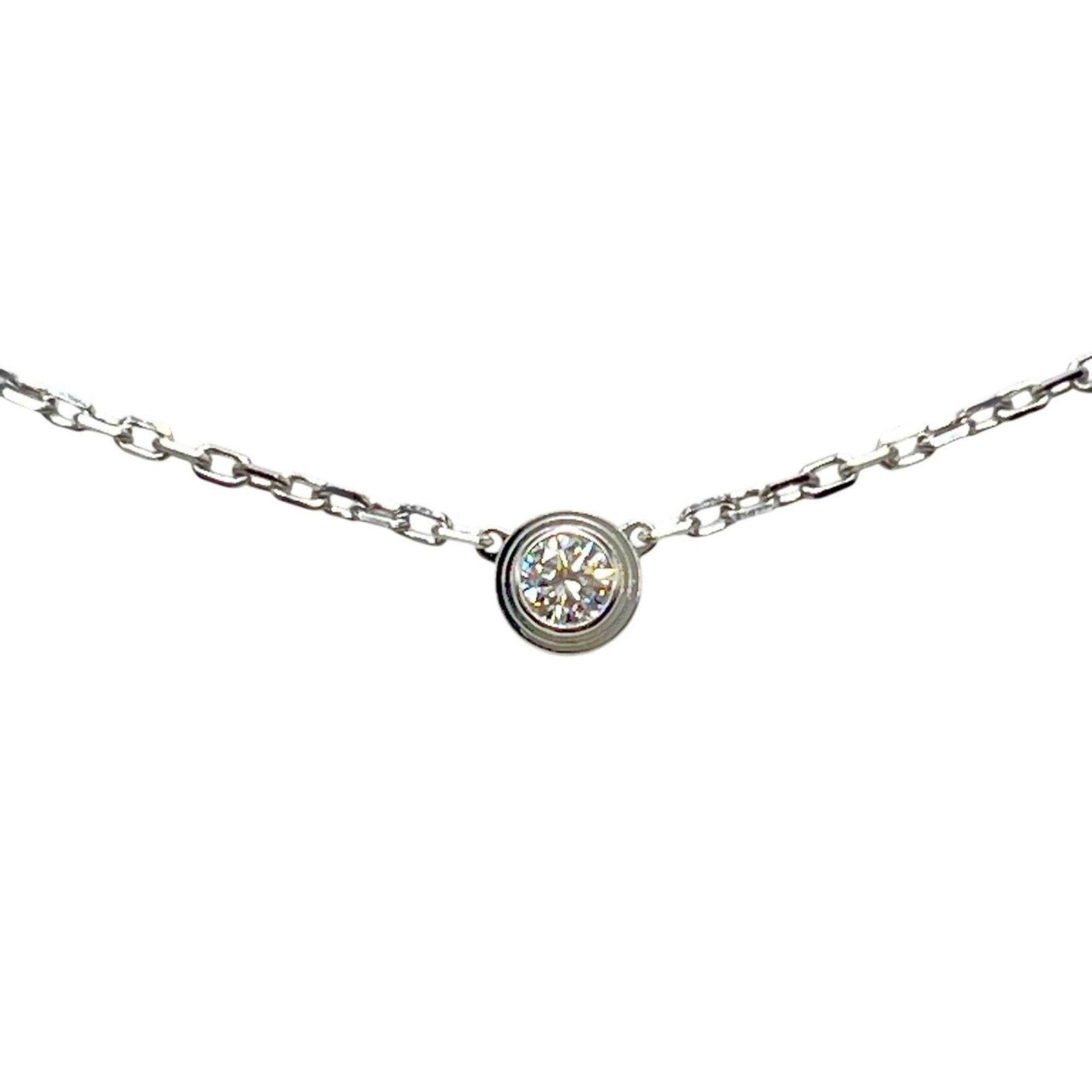 Cartier Amour Small Necklace in 18K White Gold with Diamonds for Women