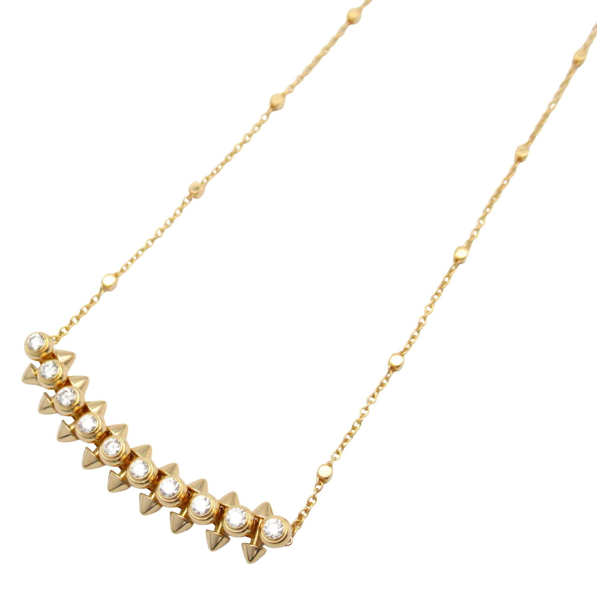 CARTIER Crash de Cartier Necklace Diamond 18KPG (Pink Gold) Ladies Clear
