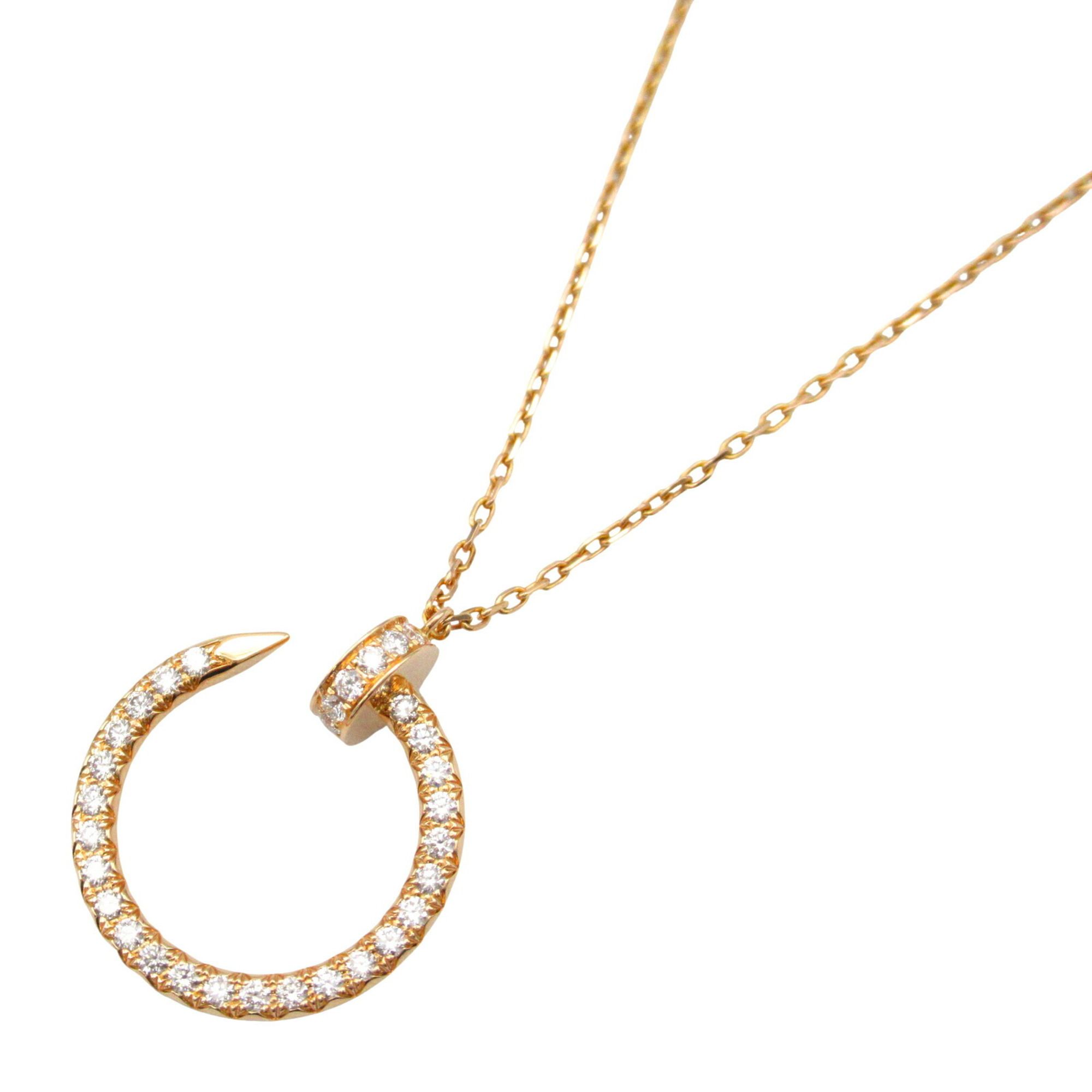 CARTIER Juste un Clou Diamond Necklace 18KPG (Pink Gold) Ladies Clear