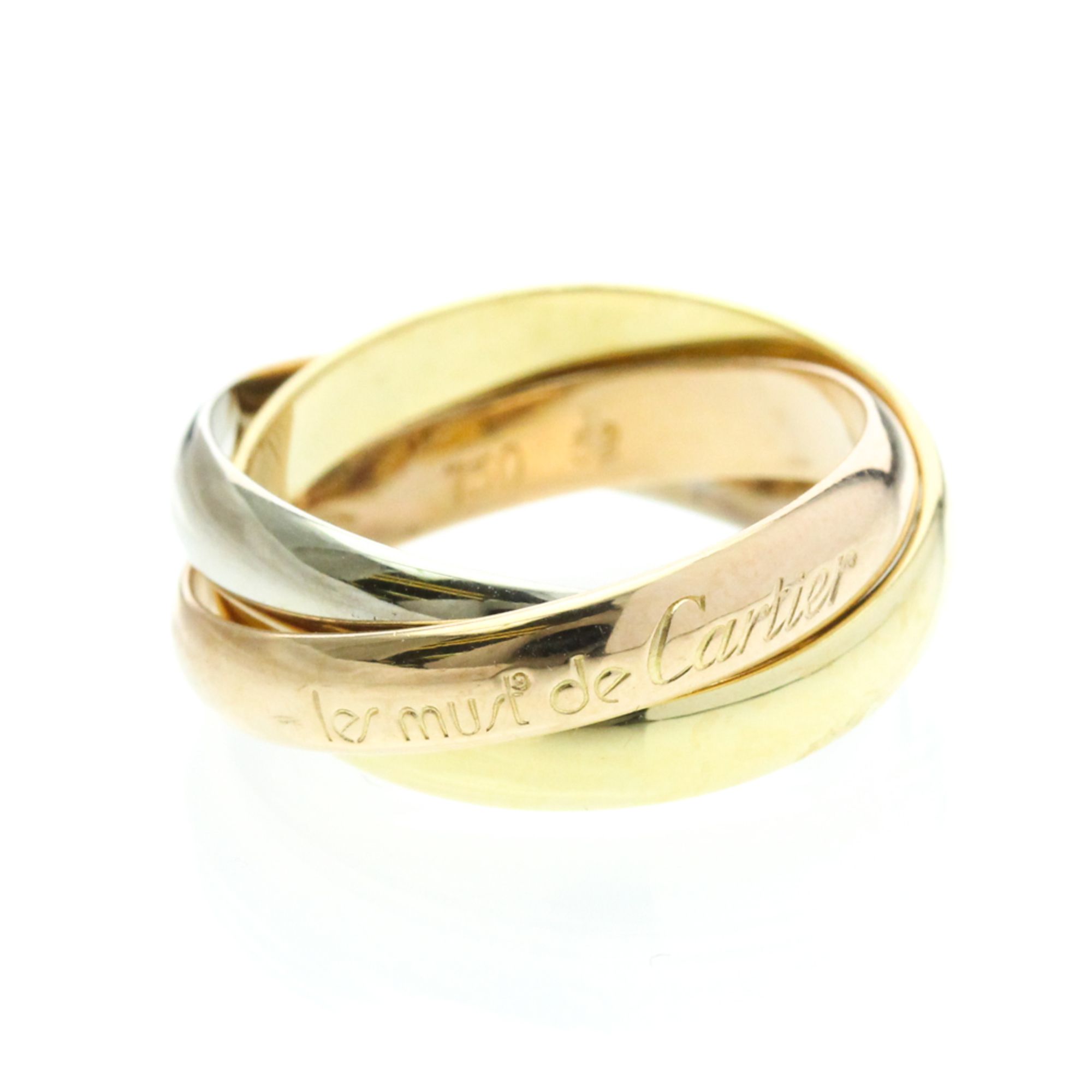 Cartier Trinity Ring Yellow Gold (18K),Pink Gold (18K),White Gold (18K) Fashion No Stone Band Ring G