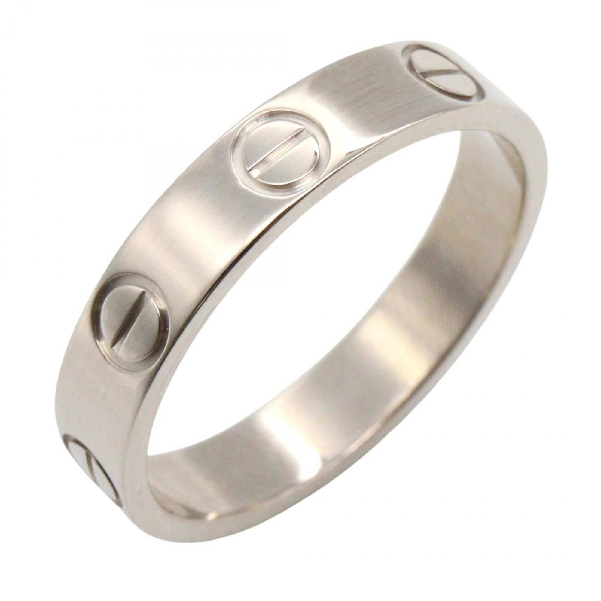 Cartier Mini Love Ring, 18K White Gold, Silver, for Men and Women, B4085100