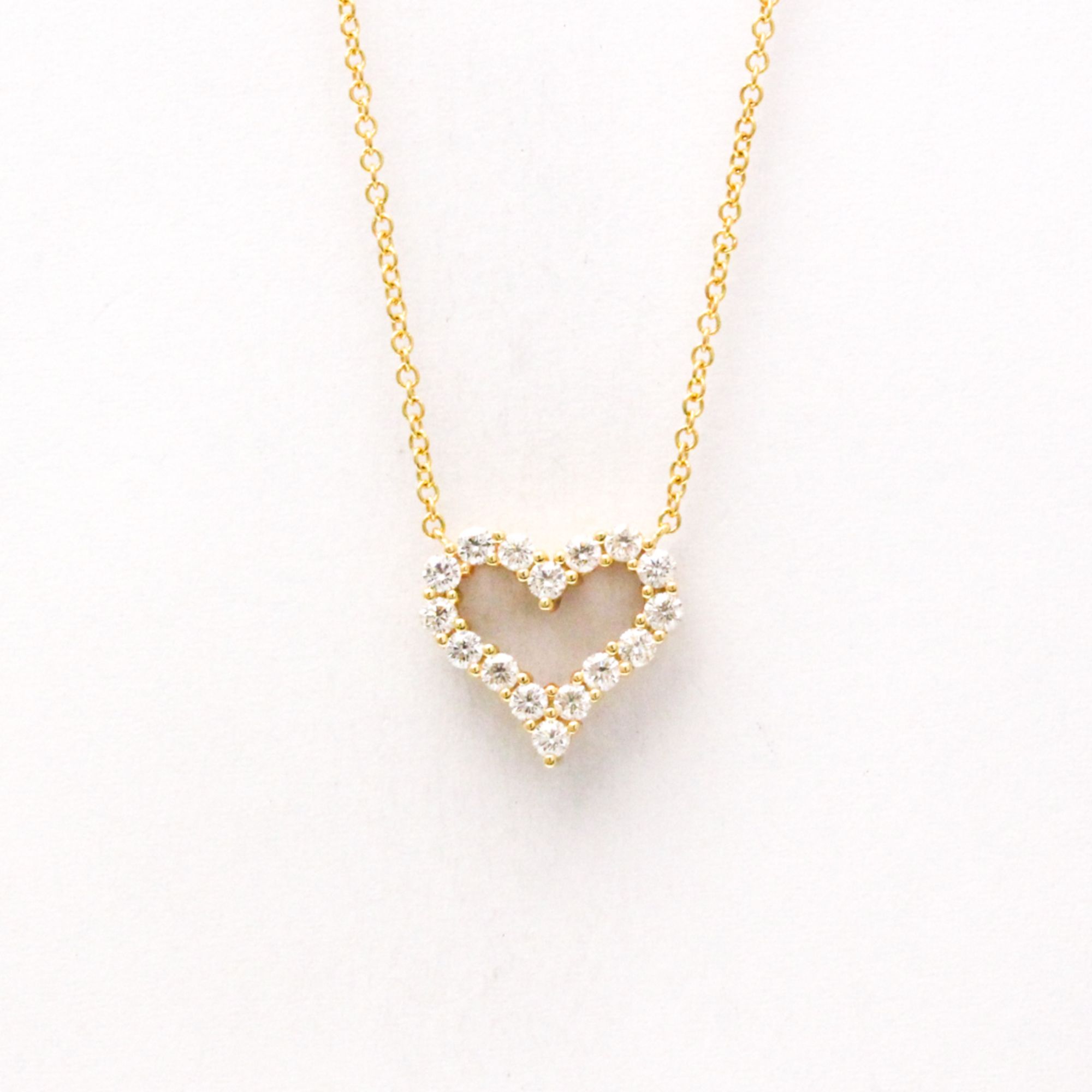 Tiffany Sentimental Heart Necklace Mini Pink Gold (18K) Diamond Women,Men Fashion Pendant Necklace (
