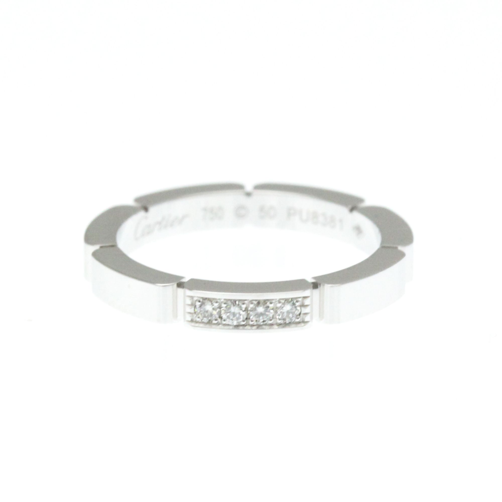 Cartier Maillon Panthere Ring 4P Diamond White Gold (18K) Fashion Diamond Band Ring Silver