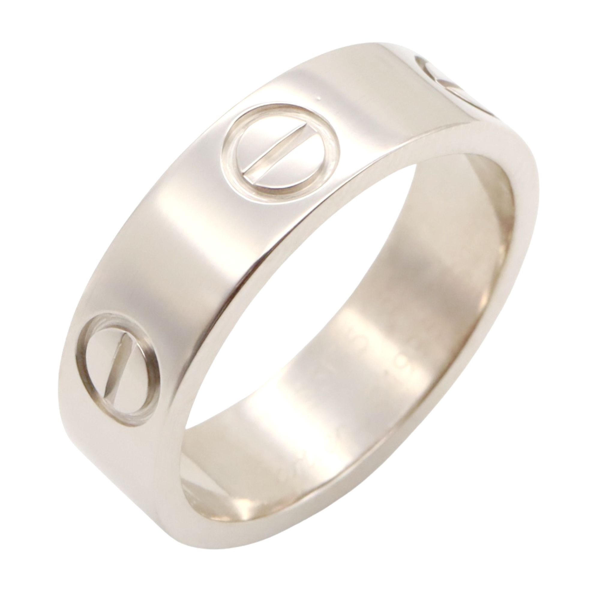 Cartier Love Ring, 18K White Gold (K18WG) for Men and Women, Silver