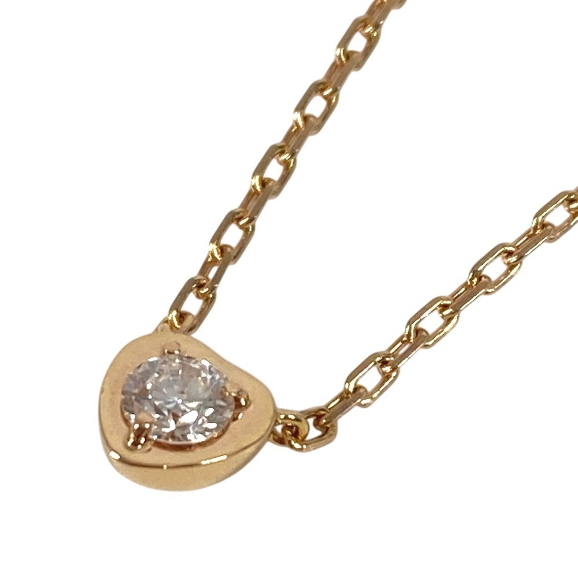 CARTIER Diamond Léger Heart Necklace in 18K Gold. Accessory, Jewelry, Chain Necklace, Au750, Women's