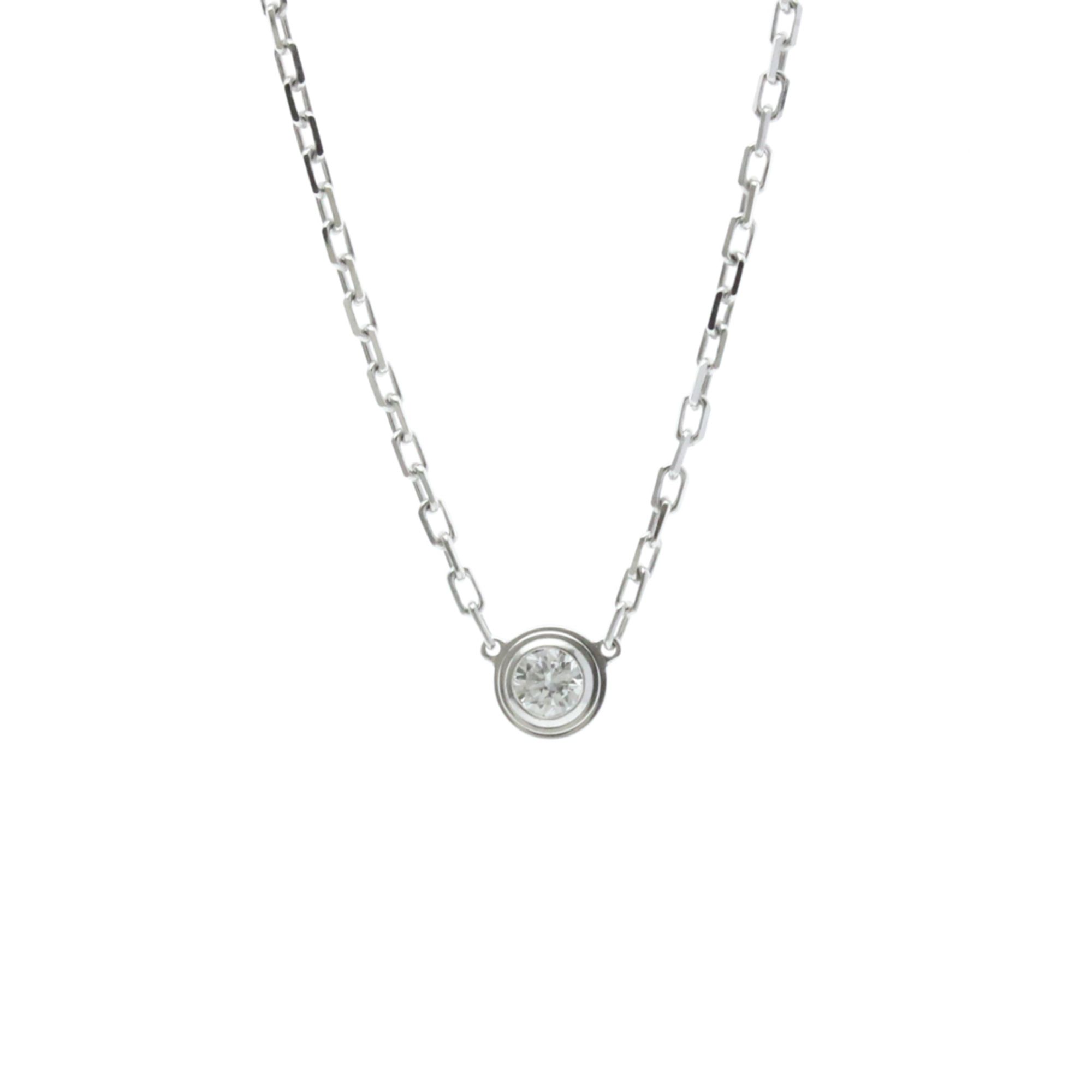 Cartier D'Amour Necklace SM White Gold (18K) Diamond Men,Women Fashion Pendant Necklace (Silver)