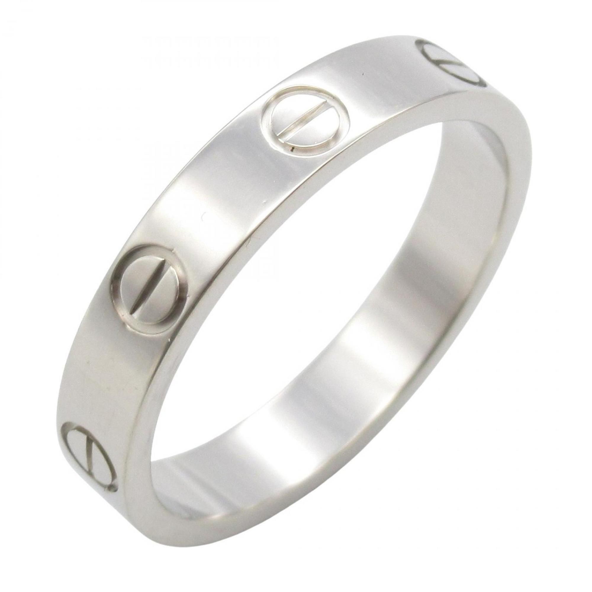 Cartier Mini Love Ring, 18K White Gold, Silver, for Men and Women, B4049654
