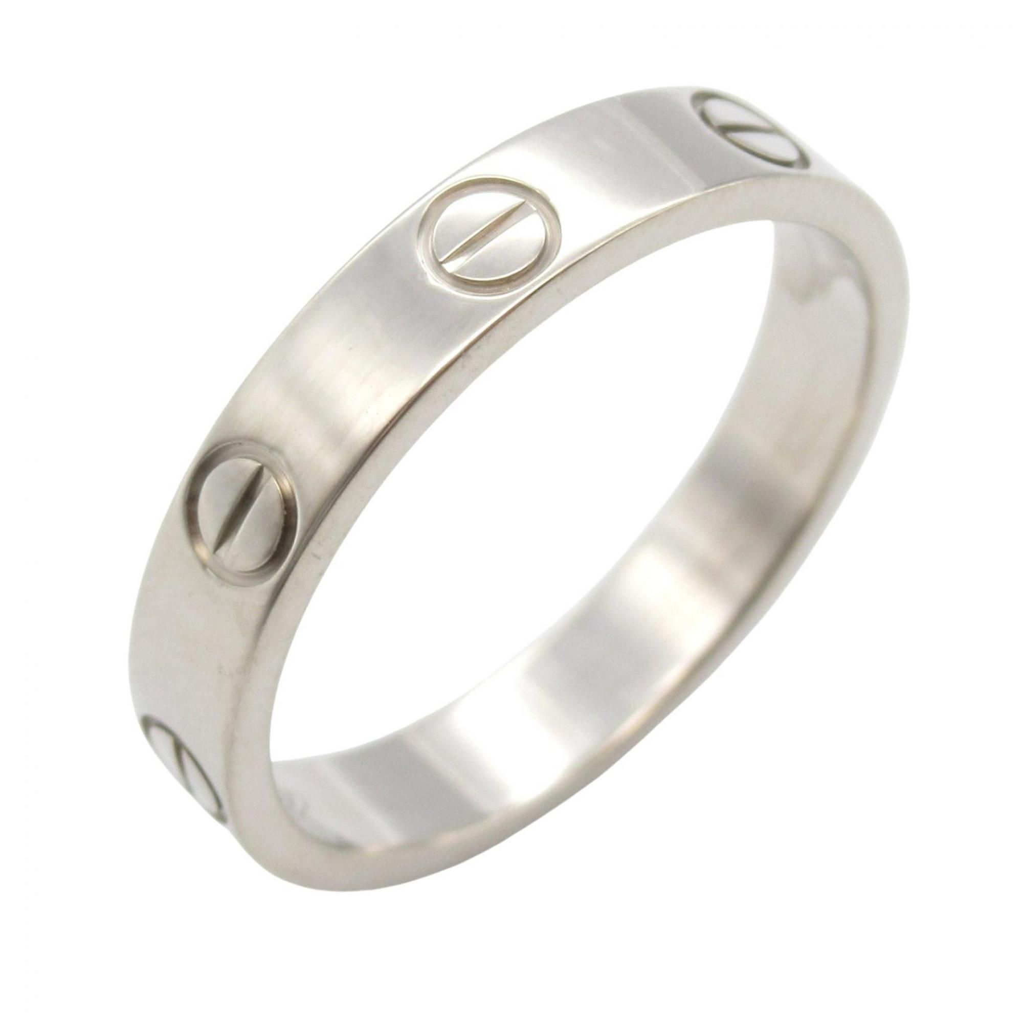 Cartier Mini Love Ring, 18K White Gold, Silver, for Men and Women, B4049653