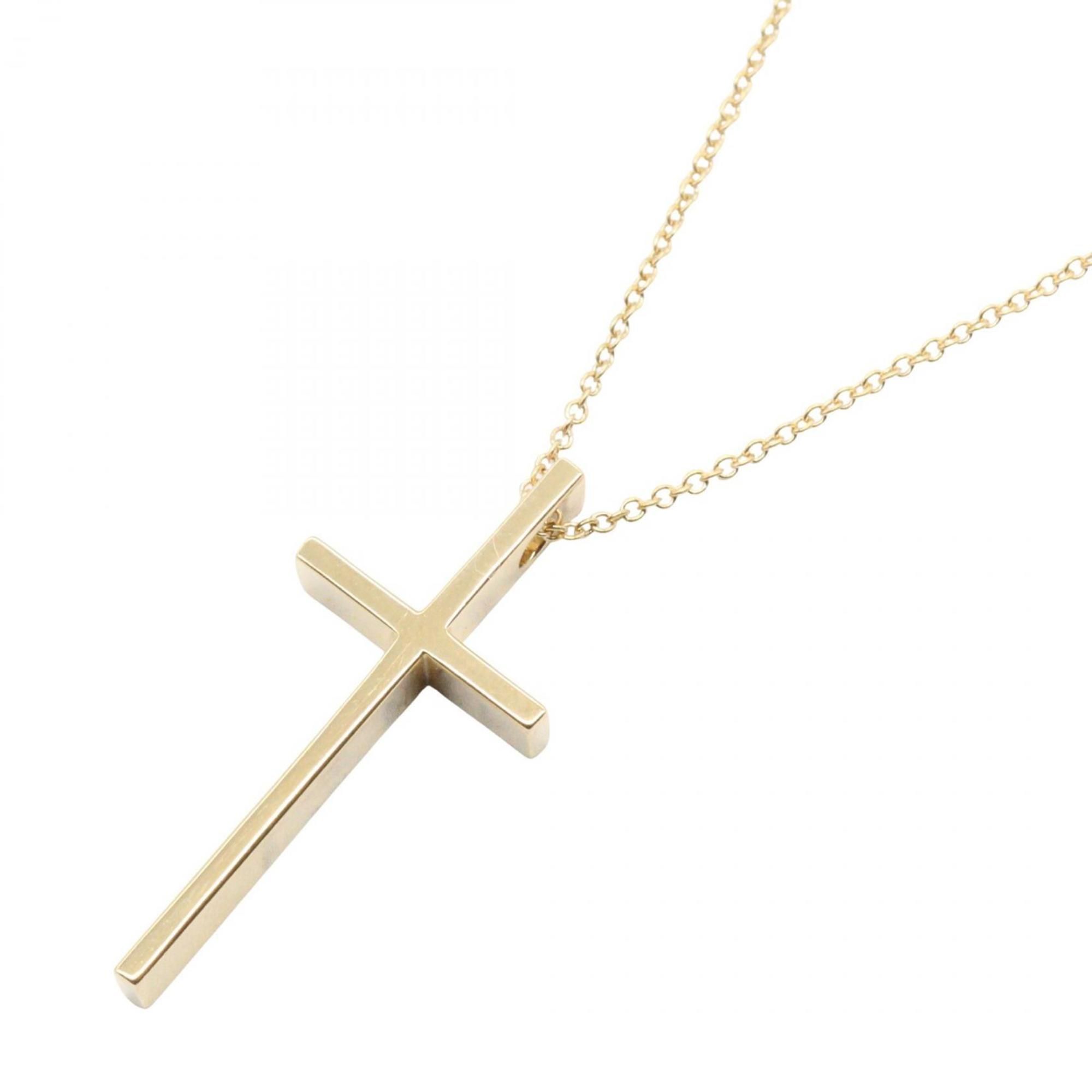 Tiffany & Co. Metro Cross Necklace, 18K Yellow Gold, Women's