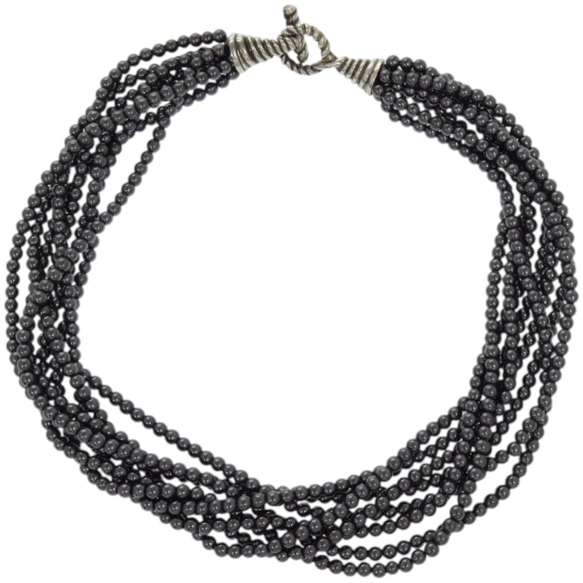Tiffany & Co. 8-strand choker necklace with hematite beads and 925 silver. Item number 0624.