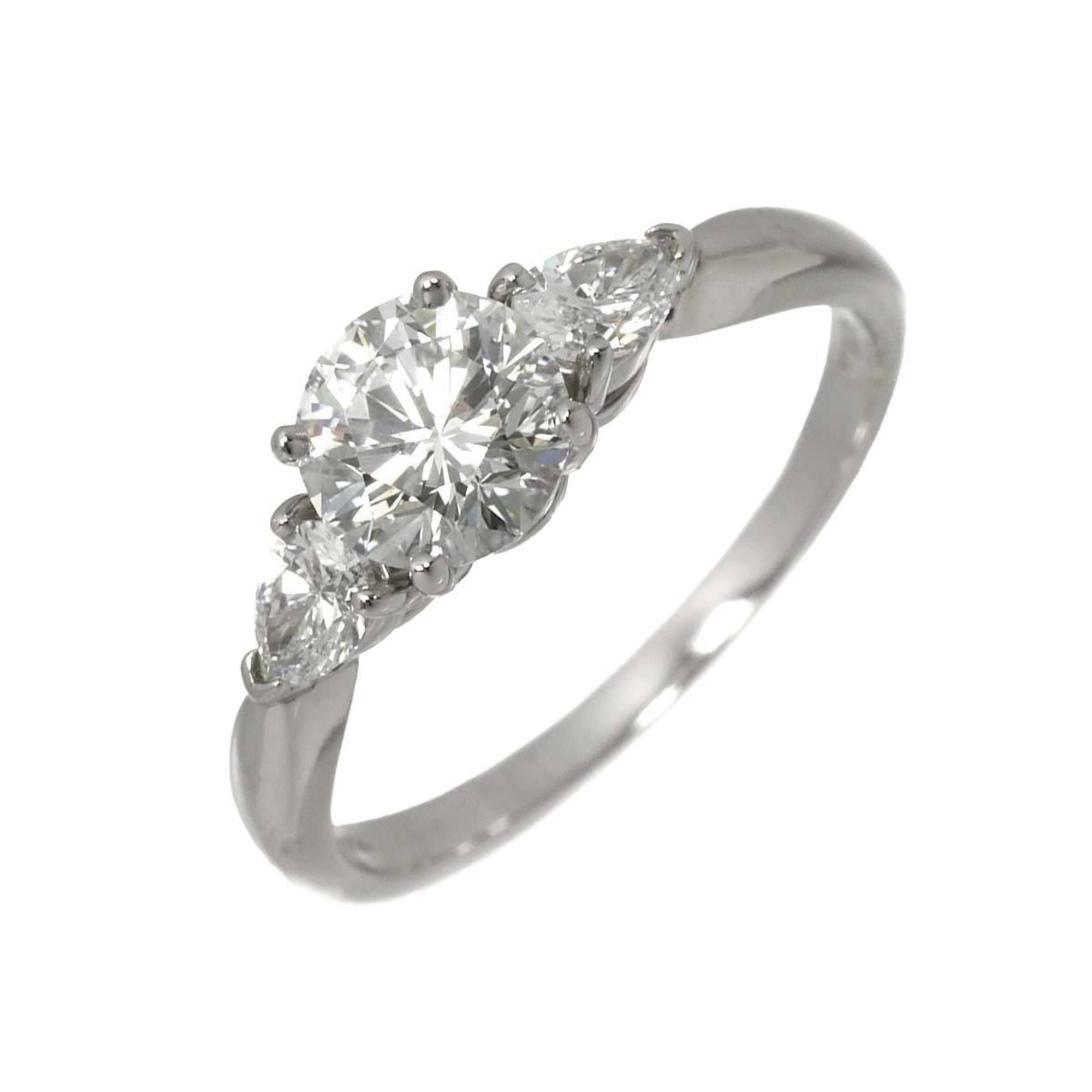Tiffany & Co. Three-Stone Diamond Ring, 1.11ct, G/VS2, Size 17, Platinum