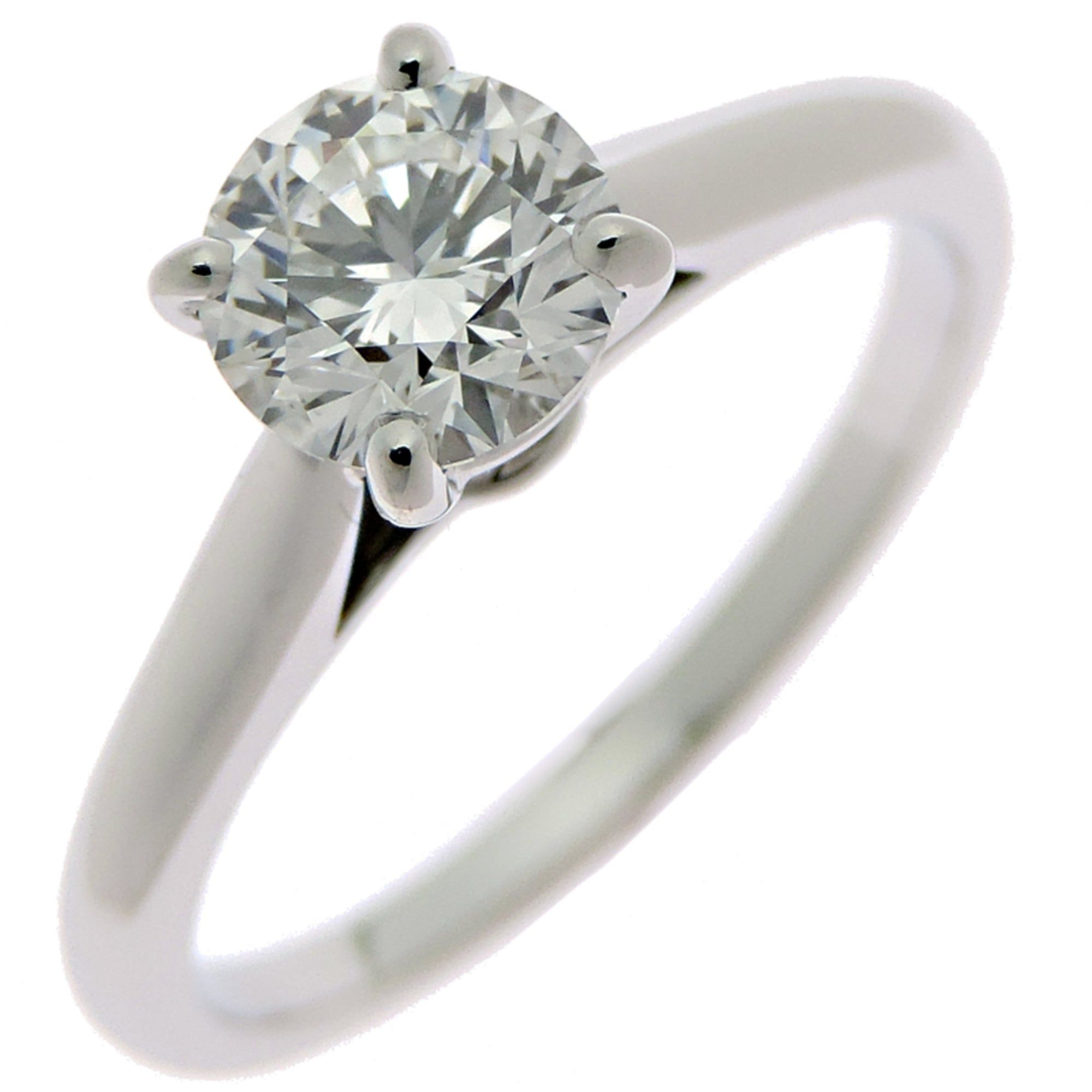 Cartier 1895 Solitaire 0.62ct Diamond #48 Women's Ring N4163600 Pt950 Platinum