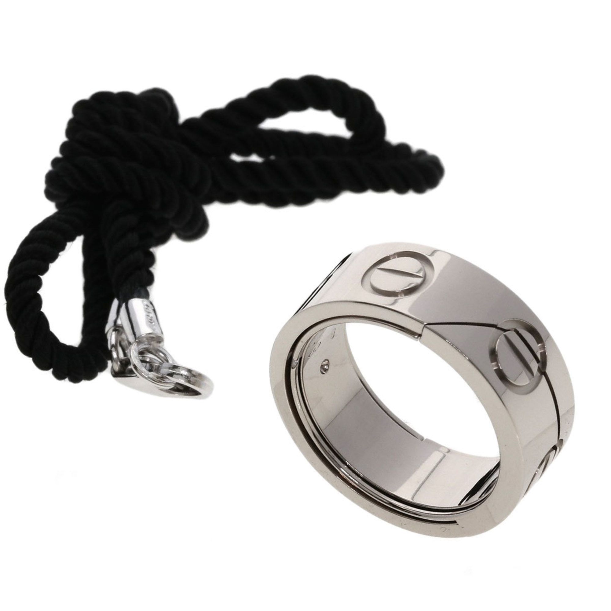 Cartier Astro Love Ring with Cord #49, 18K White Gold, Women's