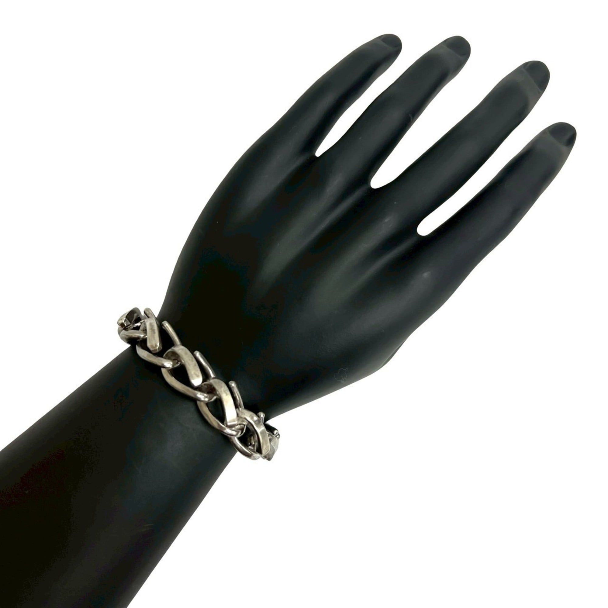 TIFFANY & Co. Tiffany Forge Large Link Bracelet in Sterling Silver, Chain Bangle, 46937