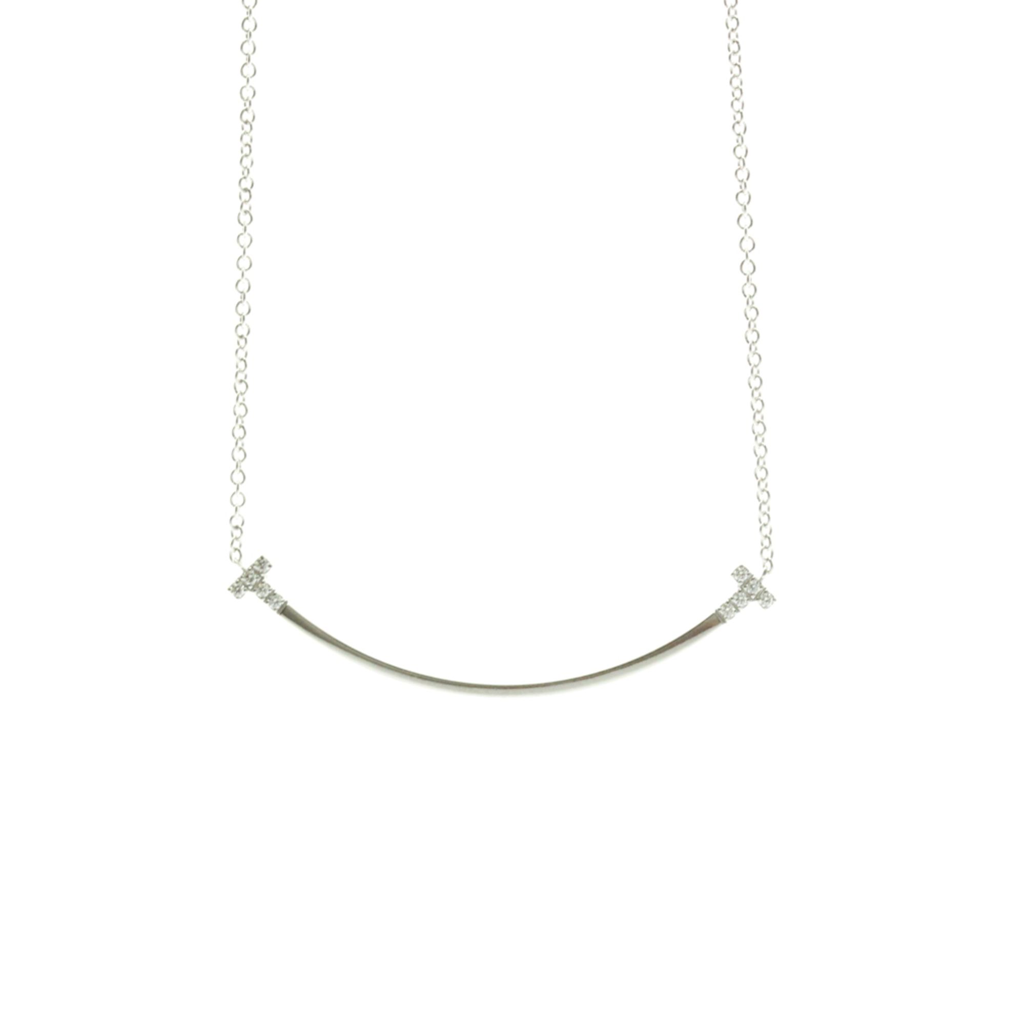 Tiffany Tiffany T Smile Diamond Small Necklace White Gold (18K) Diamond Men,Women Fashion Pendant Ne