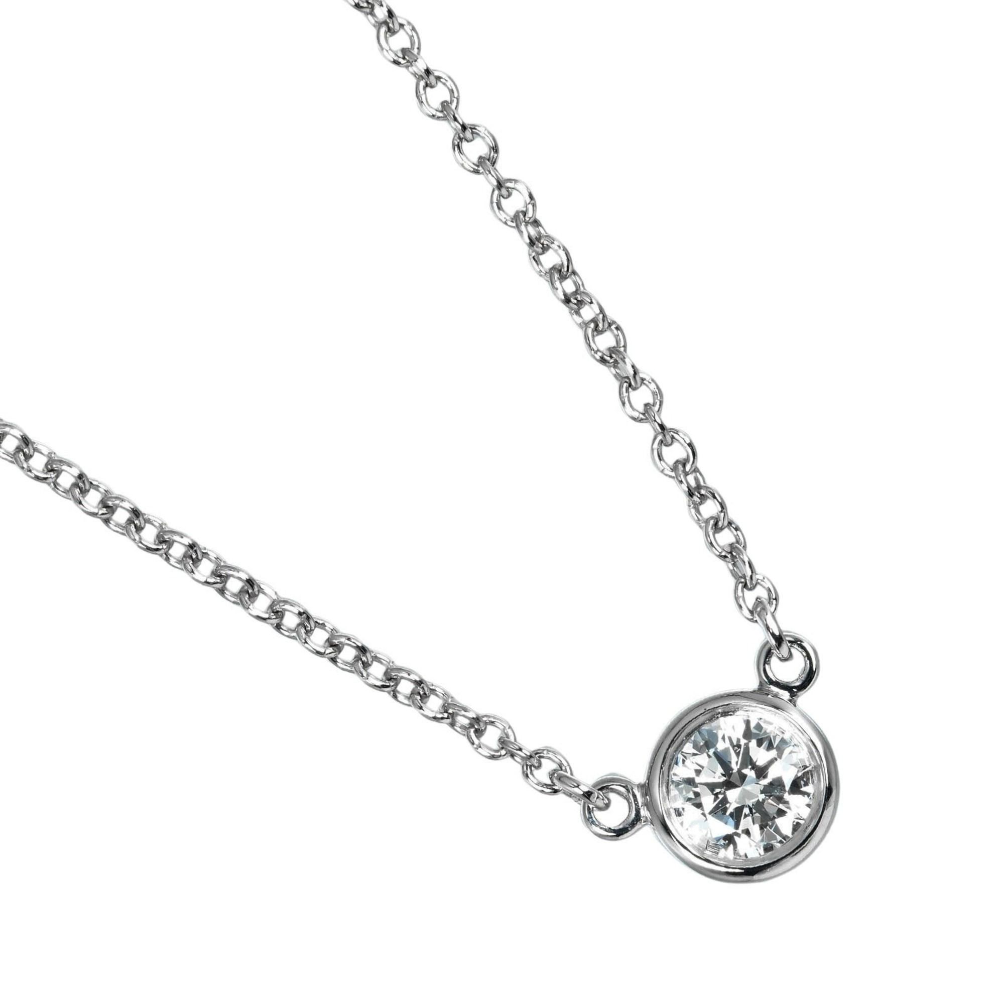 Tiffany & Co. By the Yard Necklace 0.19ct VS1/G/3EX Pt950 Platinum Diamond Approx. 2.55g