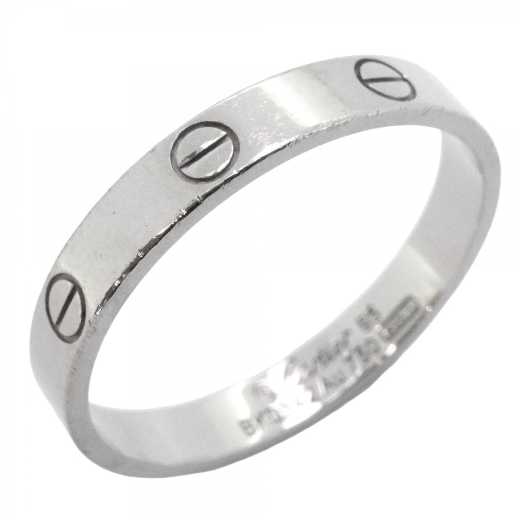 Cartier Mini Love Ring, 18K White Gold, #65, Men's