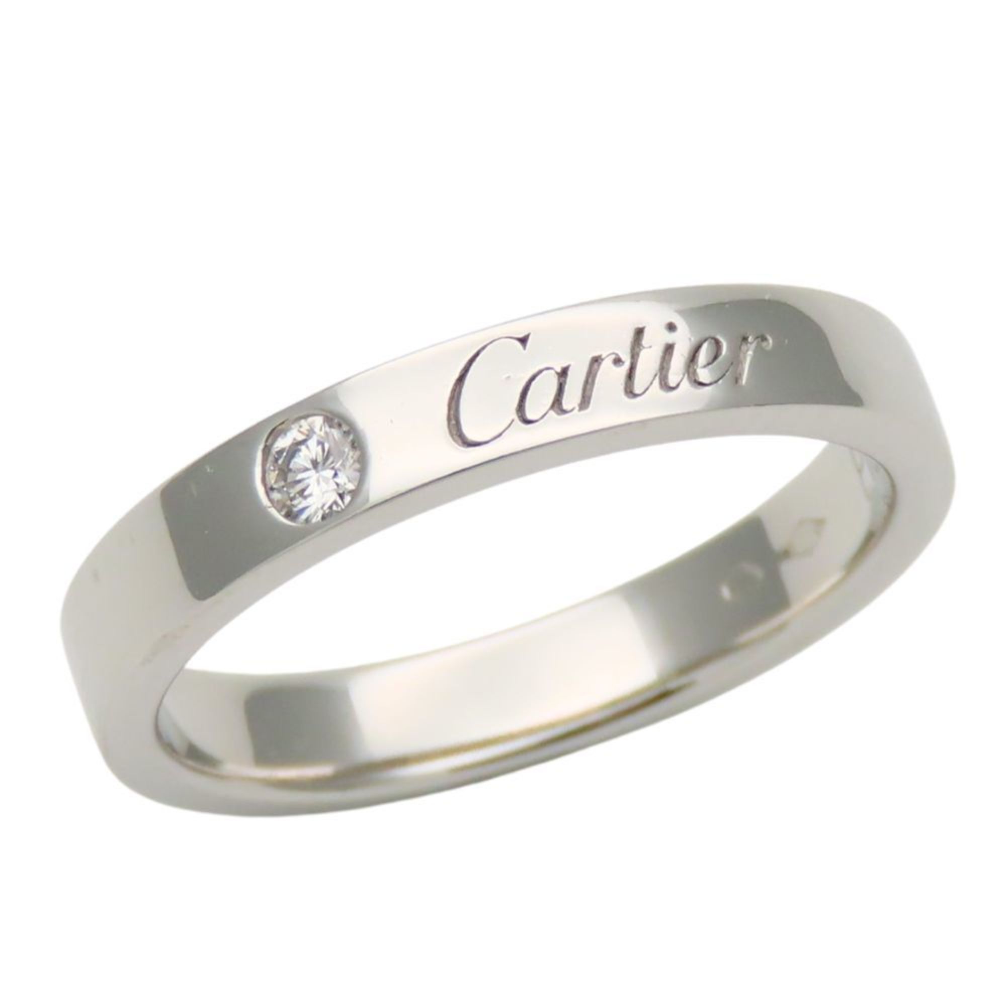Cartier Ring, Engraved, 49mm, Pt950, Diamond, 1 Women's, CARTIER