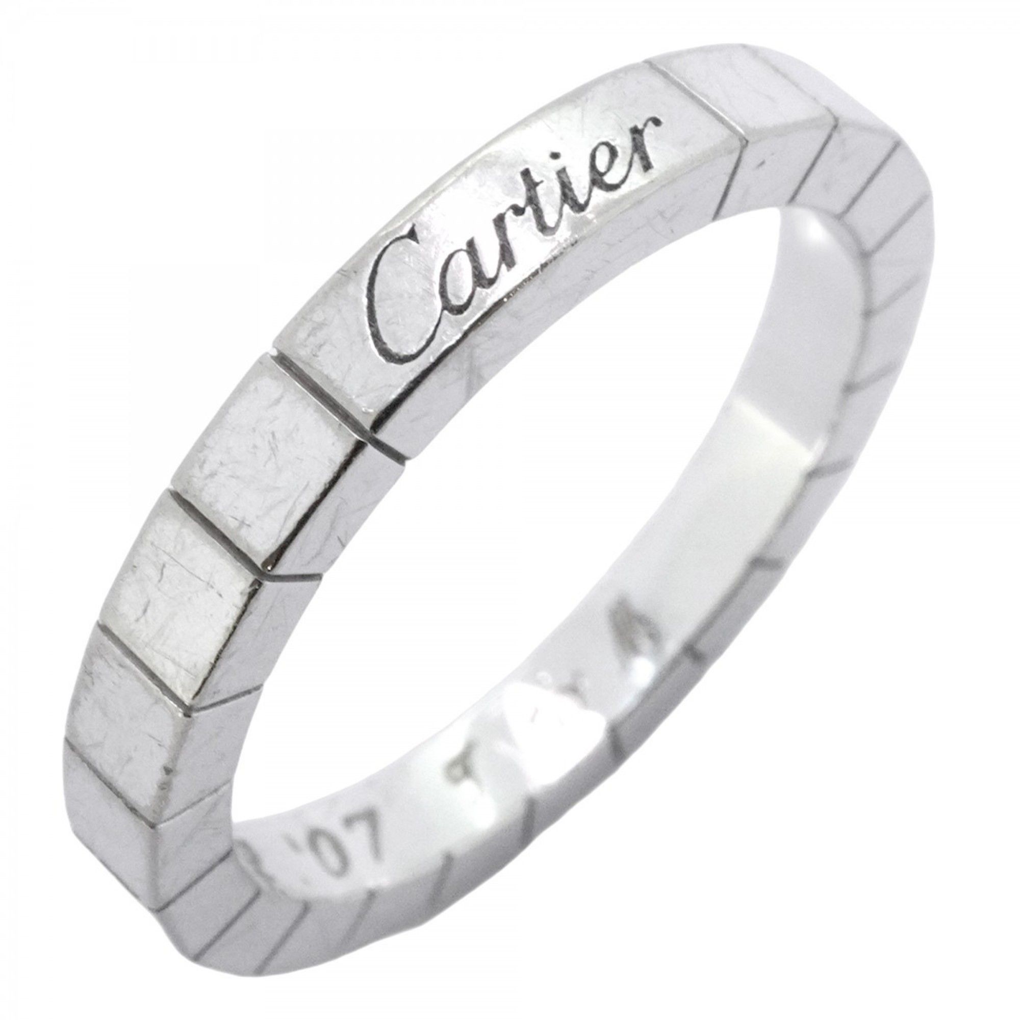 Cartier Lanier Ring, 18K White Gold, #59, Men's